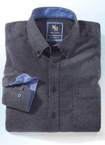 &laquo;King's Road&raquo;-Flanellhemd in 6 Farben ANTHRAZIT MELIERT