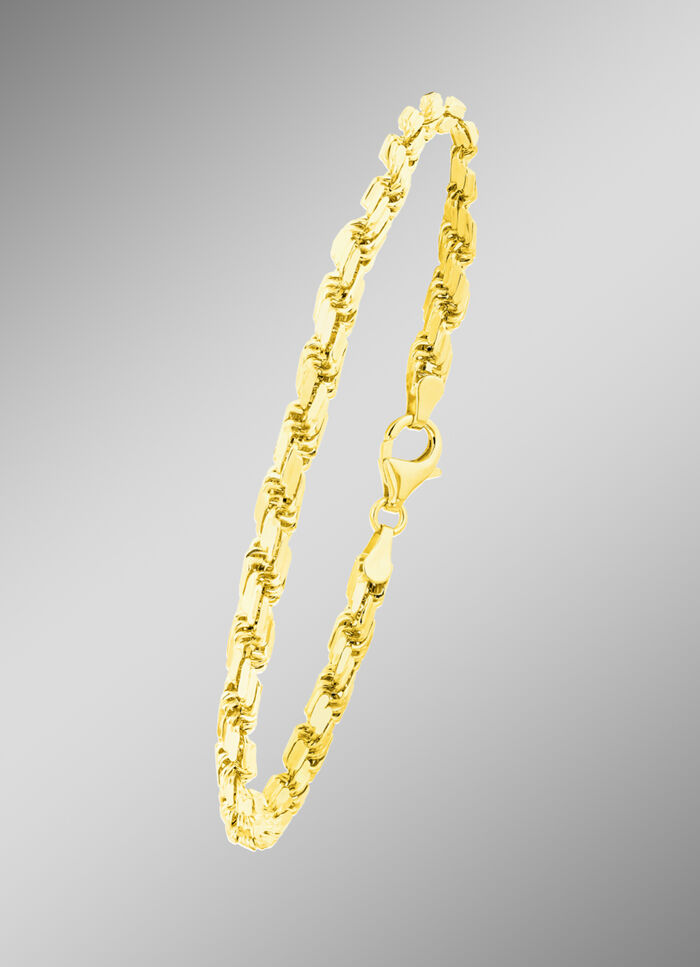 Diamantiertes Kordelketten-Armband 