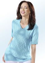 Pulli mit traumhaftem Mustermix TÜRKIS