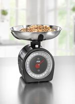 K&uuml;chenwaage im Retro-Design ohne Batterien SCHWARZ