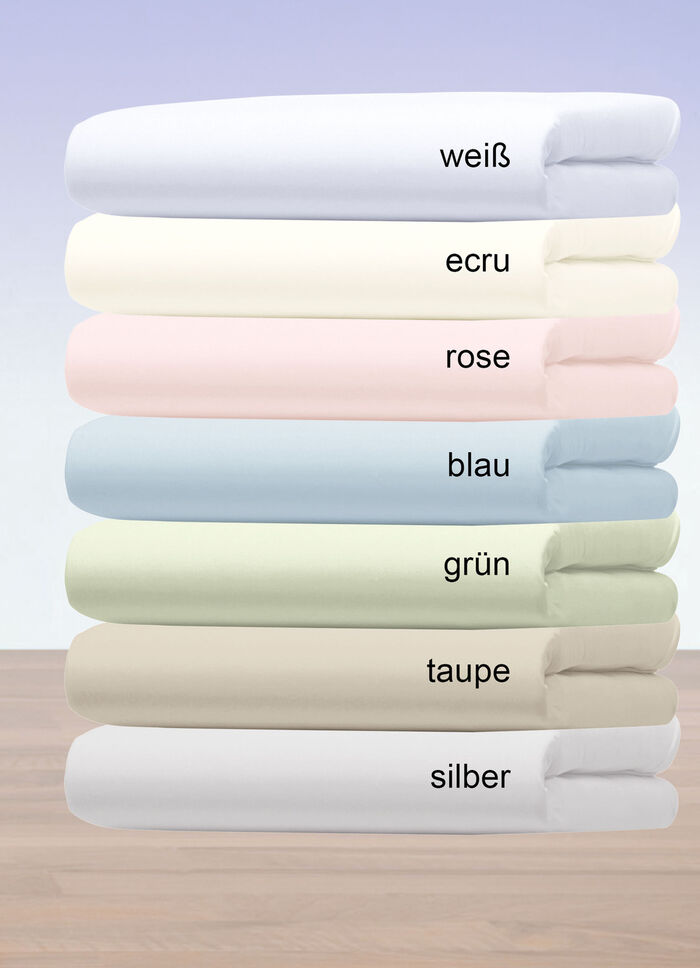 Flausch-Biber-Spannbetttücher aus Baumwolle WEISS