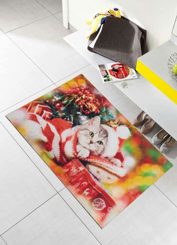 Fussmatte K&auml;tzchen mit rutschfester R&uuml;ckseite 