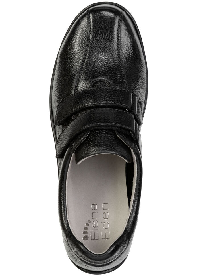 ELENA EDEN, bequeme Damen-Slipper, Weite H, mit herausnehmbarem Fussbett SCHWARZ