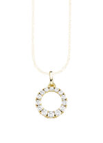 Funkelnder Anhänger mit synth. Zirkonia 