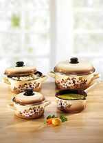 Topf-Set, 7-teilig aus Stahl-Emaille 