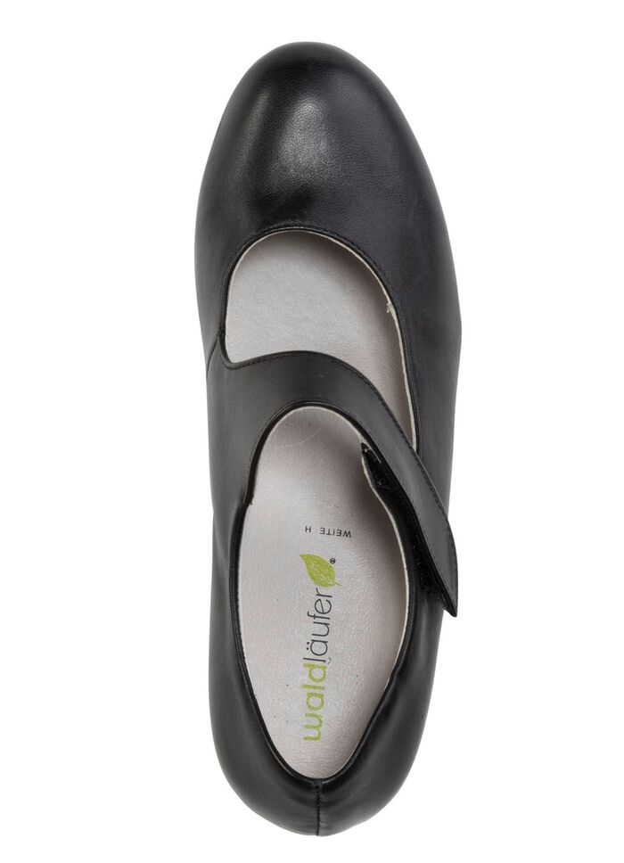 Waldl&auml;ufer, elegante Damen-Pumps, Weite H, mit herausnehmbarem Fussbett SCHWARZ