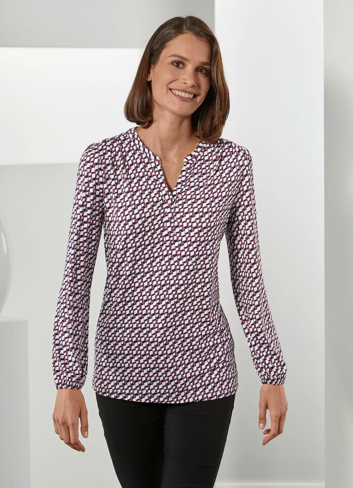 Interessantes Shirt in Allover-Dessin 