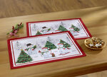 Tischdecke mit Schneemann-Druckmotiven BUNT