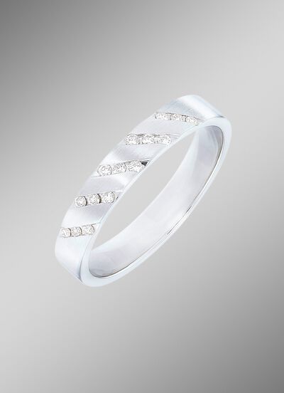 Platin Damenring mit Brillanten 