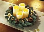 Adventskranz mit LED-Echtwachs 
