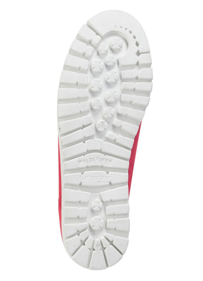 Waldl&auml;ufer Mokassin-Slipper mit bunten Glitzersteinchen besetzt HELLROT