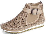 Gemini Mokassin-Stiefelette mit verstellbarer Zierspange TAUPE