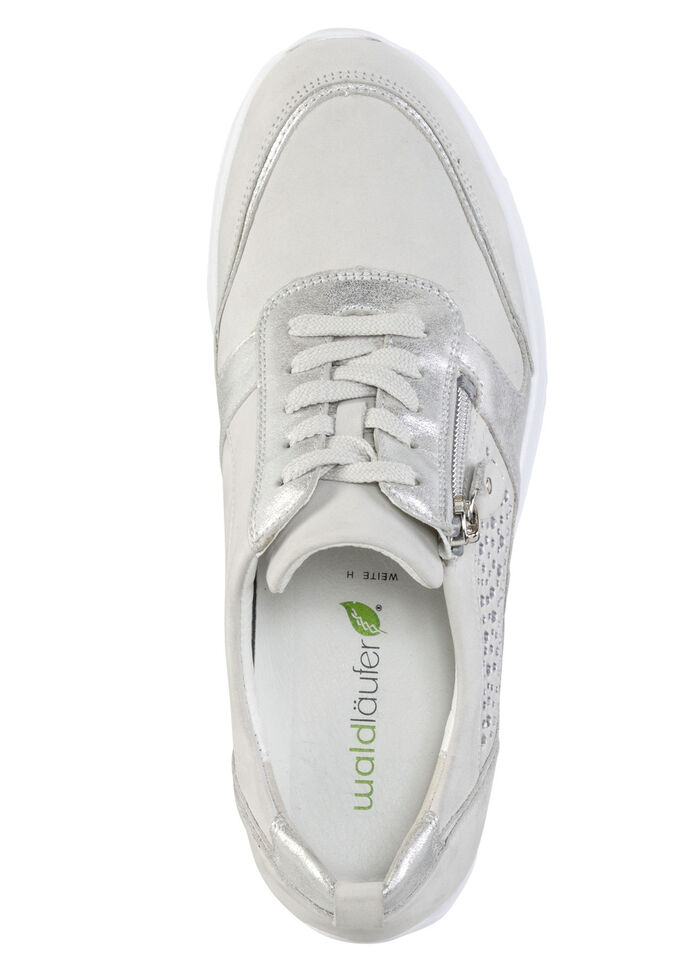 Waldl&auml;ufer, bequeme Damen-Schn&uuml;rschuhe, Weite H, mit herausnehmbarem Fussbett PASTELLGRAU