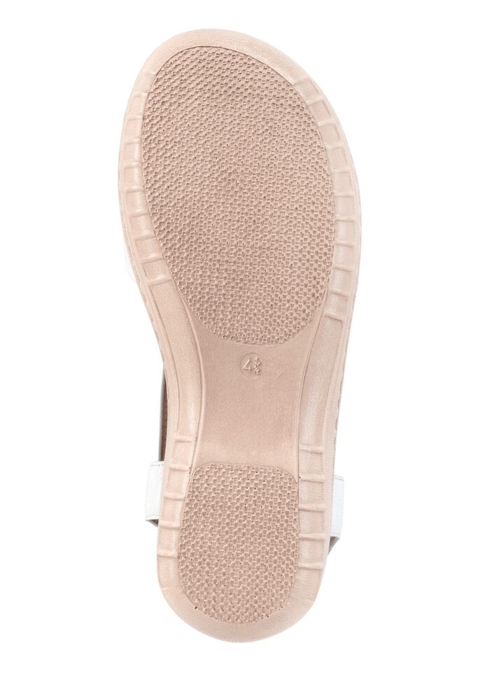 ELENA EDEN, leichte Damen-Sandalen, Weite H, mit Elastik-Bandage WEISS