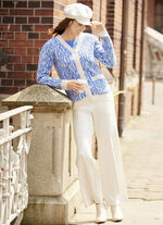 Hose in modischer Weite ECRU