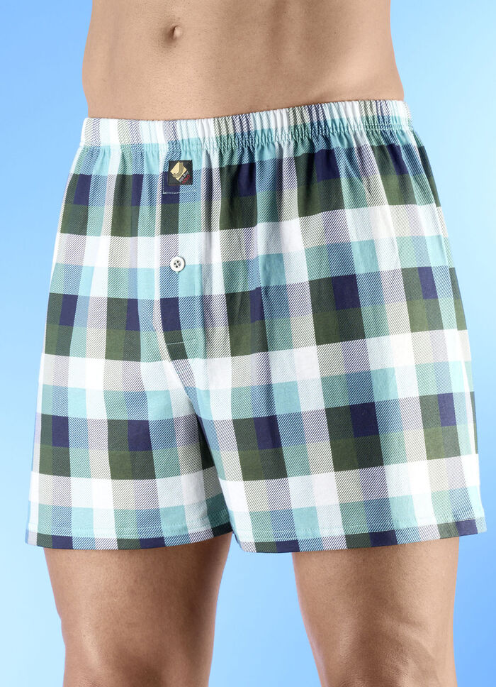Dreierpack Boxershorts mit Karodessin 