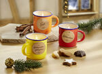Weihnachtsduftkerzen, 3er-Set, in Keramiktassen 
