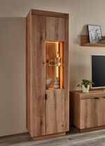 Vitrine, 2-t&uuml;rig, mit LED-Beleuchtung und Softclose 