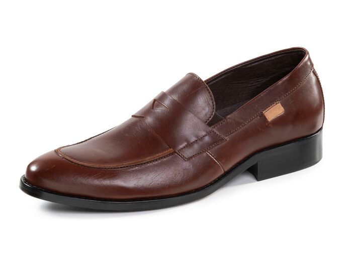 GINO GALANTE, elegante Herren-Slipper, mit herausnehmbarem Fussbett BRAUN