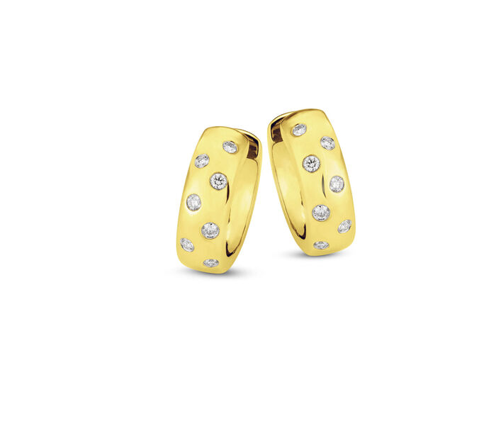 Traumhaft sch&ouml;ne Creolen mit Brillanten 