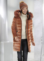 Kurzmantel mit abnehmbarer Kapuze 