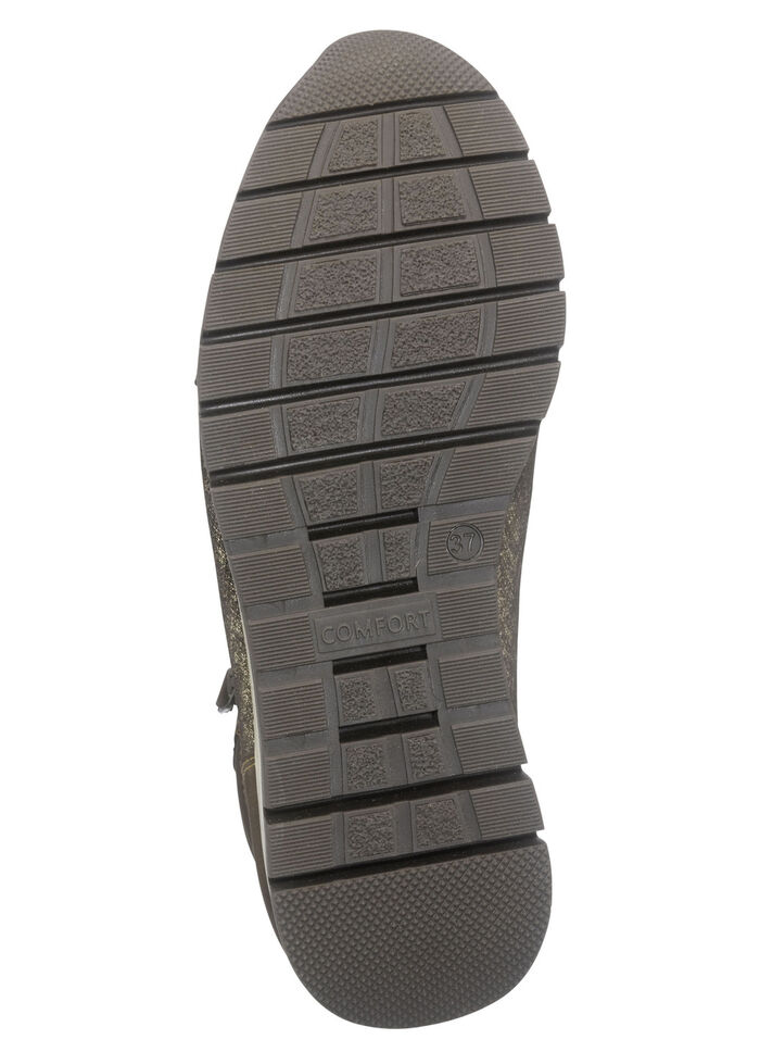 Bootie mit glänzender Prägung BRAUN