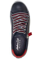 Andrea Conti Sneaker mit pfiffiger Kontrast-Schn&uuml;rung MARINE-ROT