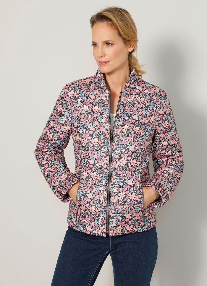 Steppjacke mit Floralprint 