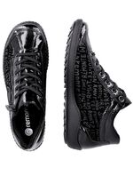 Remonte Schn&uuml;r-Bootie aus Crashlack 