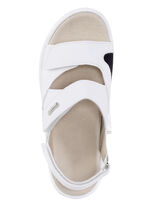 ELENA EDEN Sandale mit schwarzem, gepolstertem Elastikeinsatz WEISS