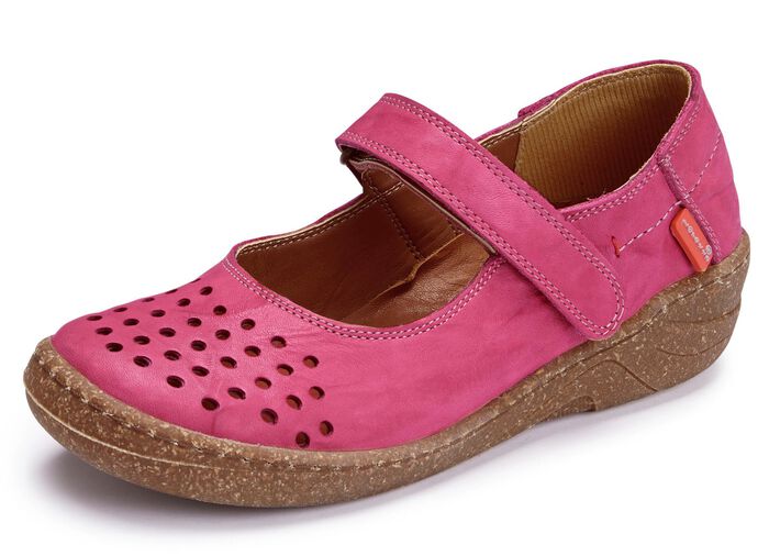 ELENA EDEN Slipper aus schattiertem Nappaleder FUCHSIA