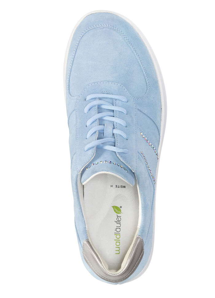 Waldläufer Sneaker mit Glitzersteinchen HIMMELBLAU