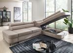 Komfortable Polsterecke mit Funktion und Bettkasten BEIGE