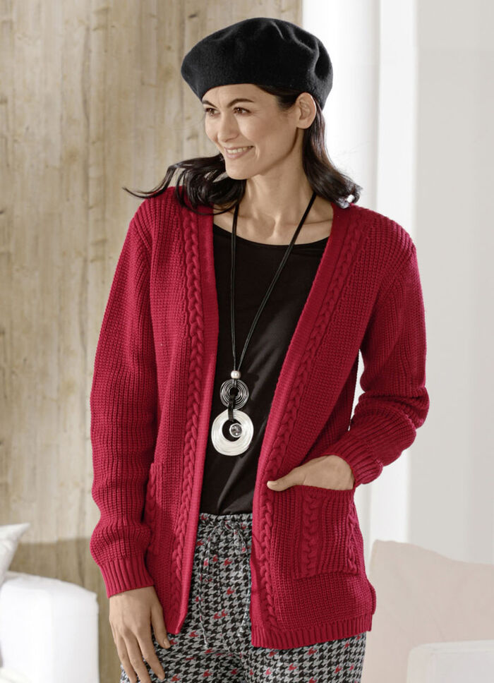 Strickjacke in Perlfang 