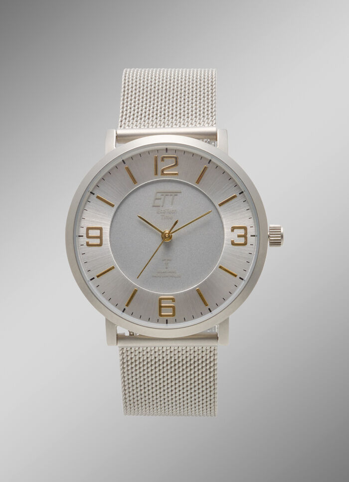 ETT-Funk-Solar-Partneruhr im Titanlook 