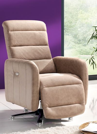 Relax-Sessel mit Metallgestell in Chrom-Optik 