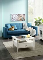 Klick-Klack-Sofa mit Dekokissen BLAU