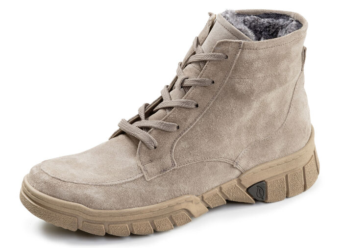 Waldläufer, gefütterte Damen-Stiefeletten, Winterschuhe, Weite H, mit herausnehmbarem Fußbett TAUPE