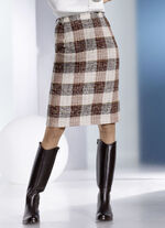 Rock mit aparkter Karo-Dessinierung 