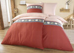 Bettwäsche-Garnitur mit Reissverschluss ROT