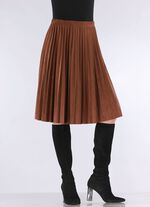 Plissee-Rock in topaktueller Wildleder-Oprik 