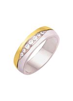 Damenring in Bicolor mit synth. Zirkonia 