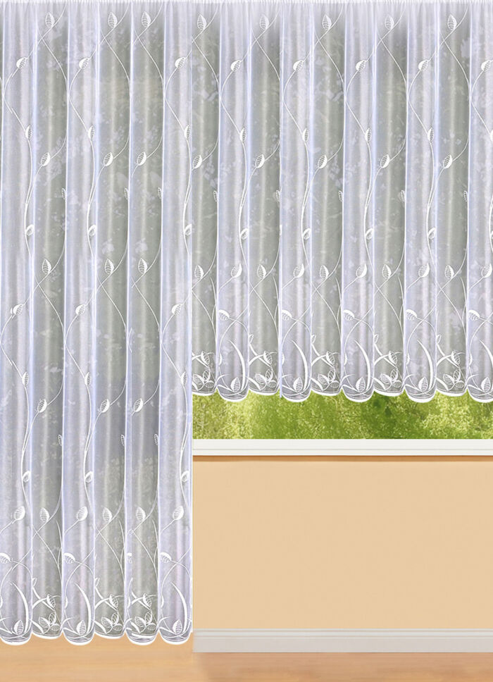 Lichtdurchlässiger Vorhang mit Universalschienenband 