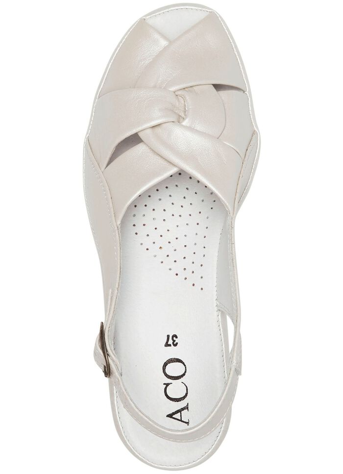 ELENA EDEN, elegante Damen-Sandalen, Weite G, aus Leder 