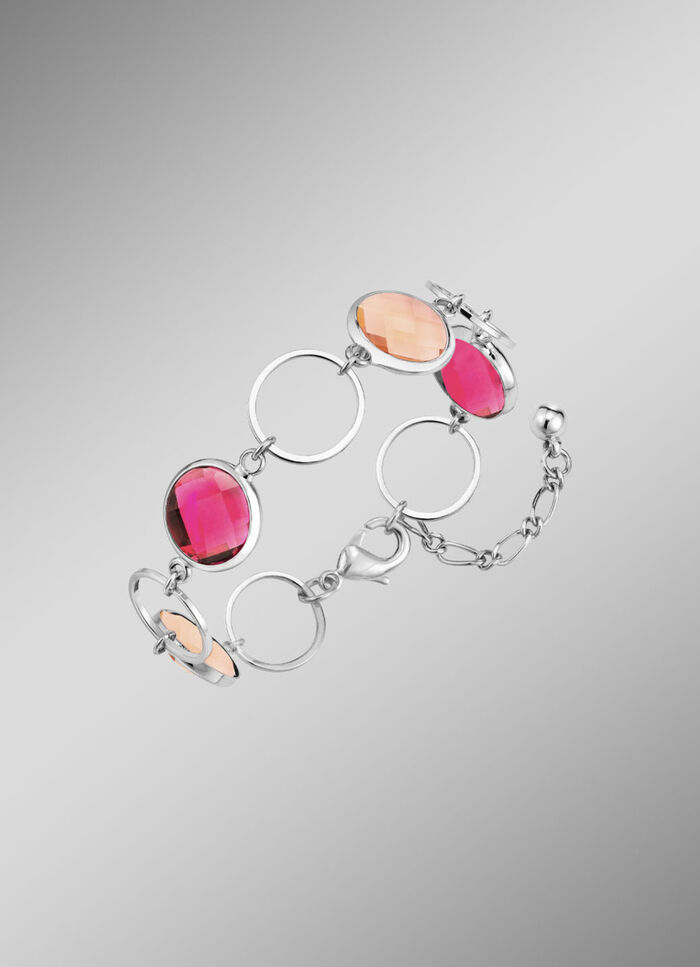 Schmuckset, 3-teilig, mit Kristallsteinen 