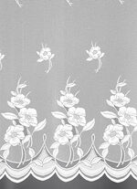Blumenfenster-Store mit Blumengirlanden