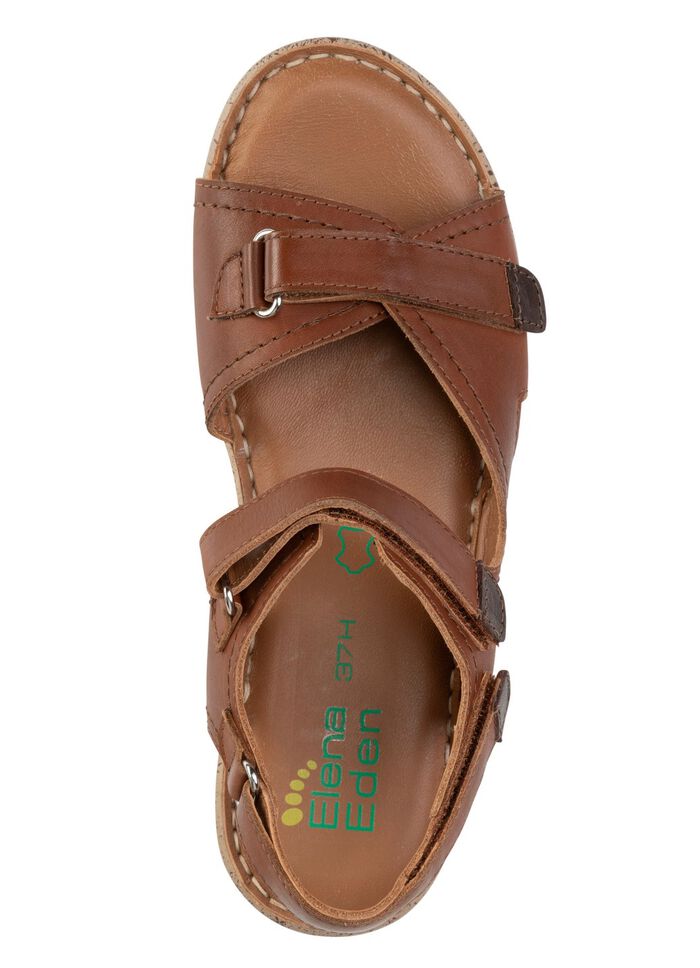 ELENA EDEN Sandale mit Kontrastbes&auml;tzen 