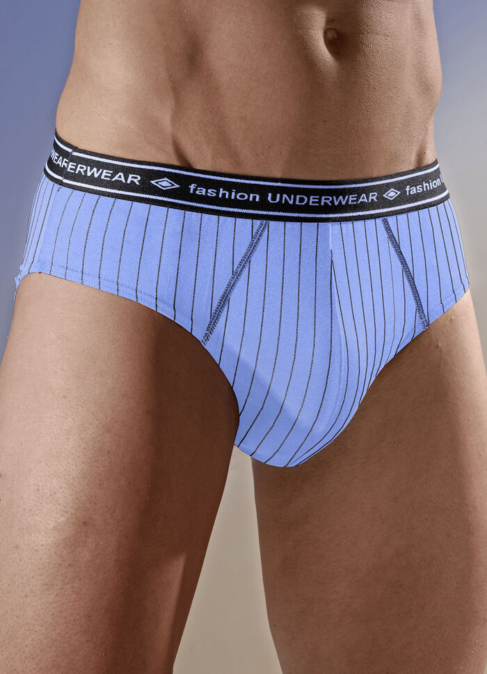 Viererpack Slips mit Streifendessin 