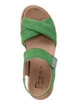 ELENA EDEN, bequeme Damen-Sandalen, Weite H, mit herausnehmbarem Fussbett GR&Uuml;N