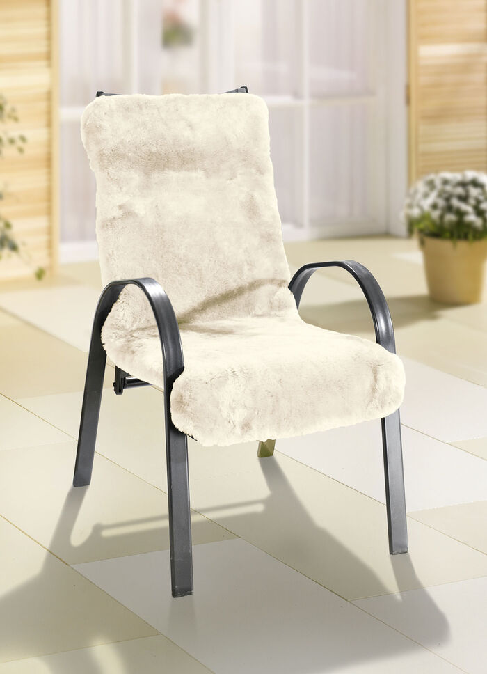 Wohlig weiche Lammfell-Sesselschoner BEIGE